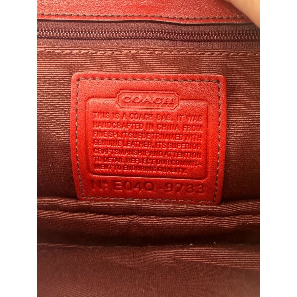 Vintage Coach Red Suede Leather Legacy Convertible Clutch Shoulder Bag 9733 - Picture 12 of 12